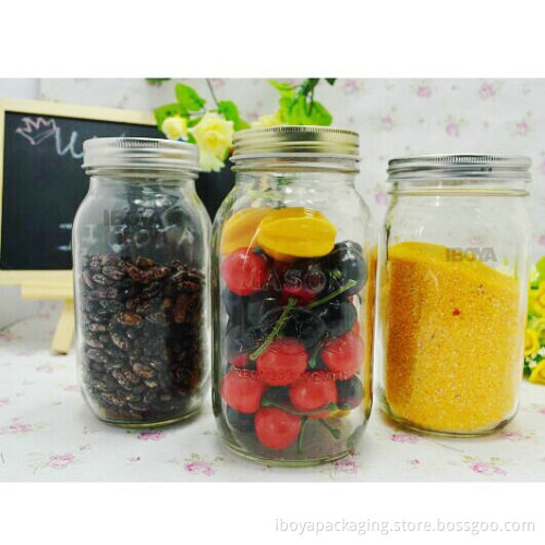 32oz Quart Pickle Square Mason Jars Show Box Packing